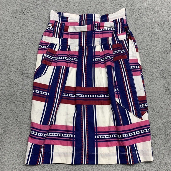 TULLE Skirt Medium Pencil Tulip High Waisted Plaid Belted Pleated‎ Pockets - Picture 1 of 15